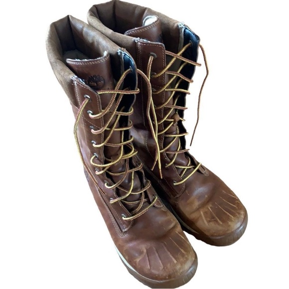 Timberland Shoes - Timberland Brown Winter Rain Boots with Rugged Style and Durable Sole
